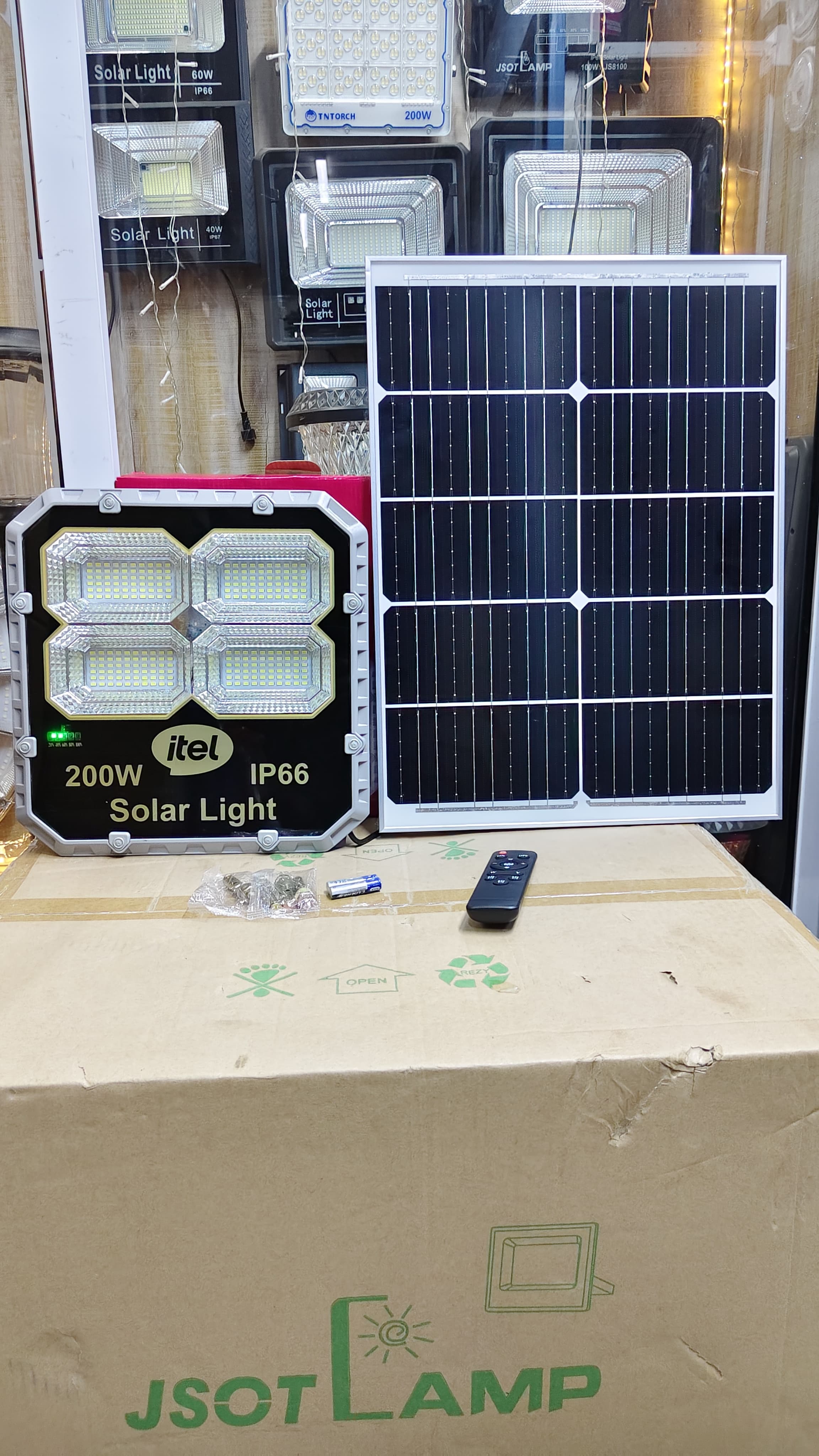 200W Project Solar Floodlight - Waterproof Outdoor Security Light